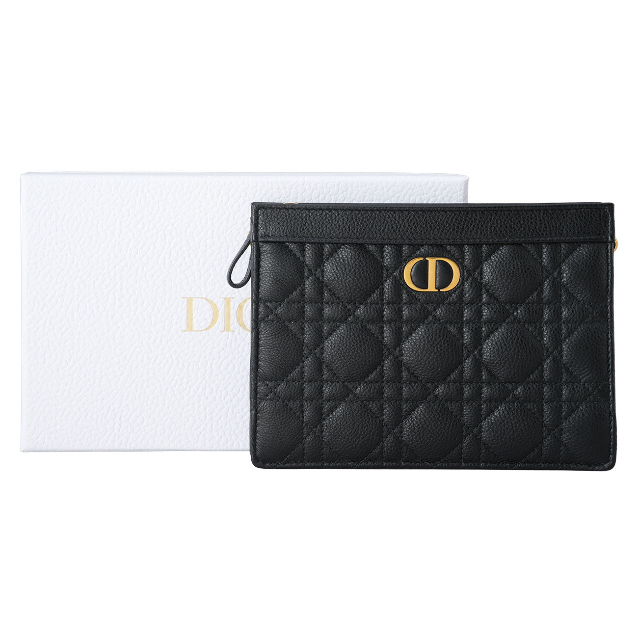 CHRISTIAN DIOR(USED)디올 카로 체인 파우치 블랙 금장